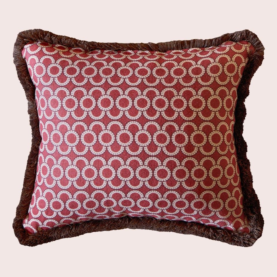 Square cushion in Egbury Brick
