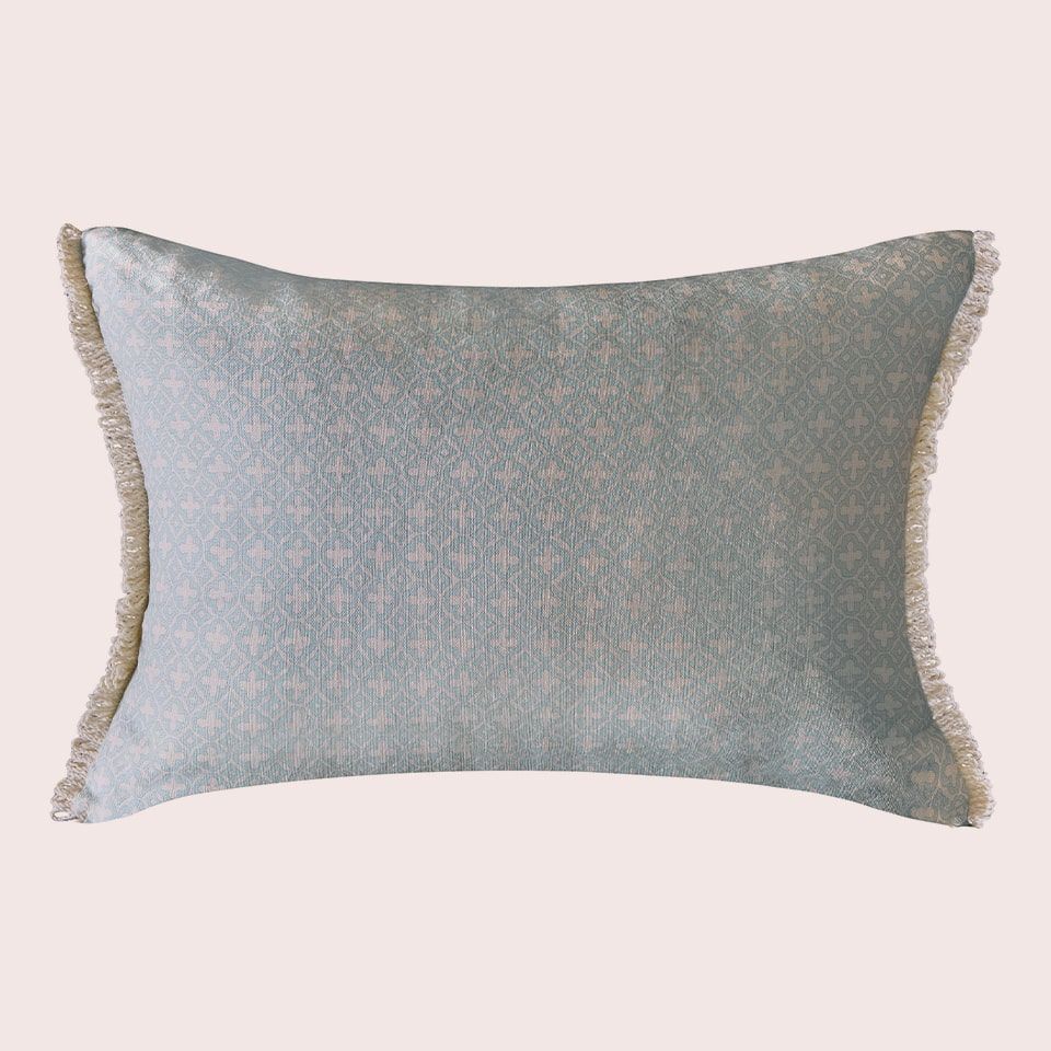 Rectangular cushion in Oxenwood Seafoam